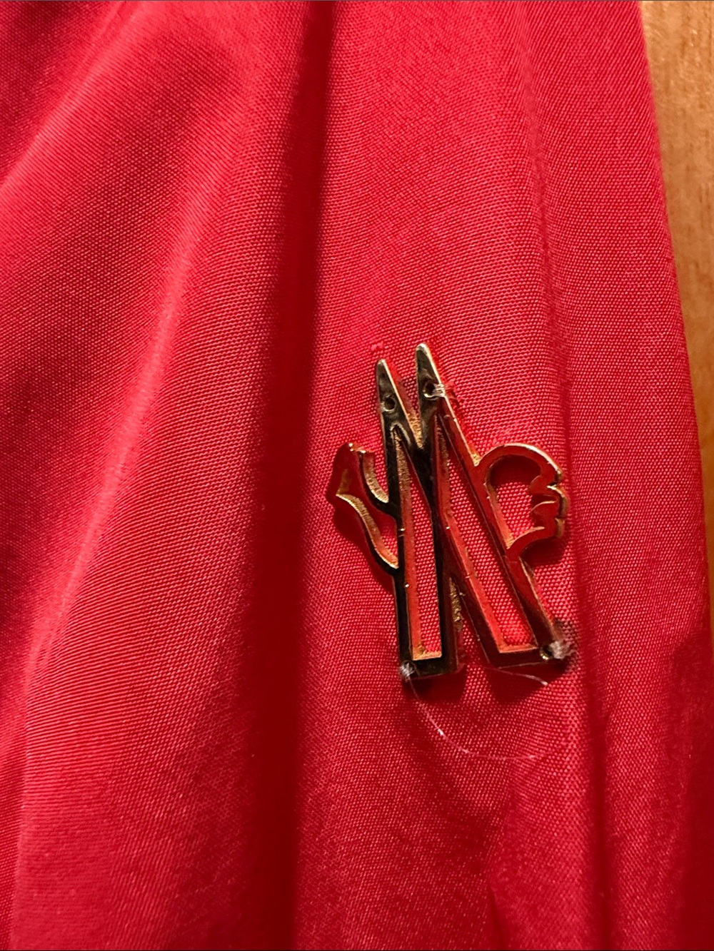 Moncler Women's Red Utility Trench Coat - Lightweight Jacket - Picture 2 of 4